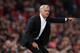 MANCHESTER, ENGLAND - AUGUST 10: Jose Mourinho, Manager of Manchester United reacts during the Premier League match between Manchester United and Leicester City at Old Trafford on August 10, 2018 in Manchester, United Kingdom. (Photo by Laurence Griffit