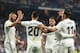 MADRID, SPAIN - AUGUST 19: Gareth Bale of Real Madrid celebrates with Marco Asensio after scoring his teams second goal during the La Liga match between Real Madrid CF and Getafe CF at Estadio Santiago Bernabeu on August 19, 2018 in Madrid, Spain. (Photo