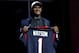 PHILADELPHIA, PA - APRIL 27: Deshaun Watson of Clemson reacts after being picked #12 overall by the Houston Texans during the first round of the 2017 NFL Draft at the Philadelphia Museum of Art on April 27, 2017 in Philadelphia, Pennsylvania. (Photo by