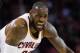 CLEVELAND, OH - MARCH 16: LeBron James #23 of the Cleveland Cavaliers yells to his teammates during the first half against the Utah Jazz at Quicken Loans Arena on March 16, 2017 in Cleveland, Ohio. NOTE TO USER: User expressly acknowledges and agrees that