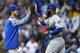 MILWAUKEE, WI - APRIL 08: Yu Darvish #11 of the Chicago Cubs celebrates a victory over the Milwaukee Brewers with Jason Heyward #22 at Miller Park on April 8, 2018 in Milwaukee, Wisconsin. (Photo by Stacy Revere/Getty Images)