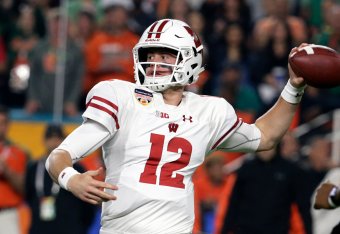 Alex Hornibrook threw 25 TD passes a year ago.