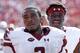 LOUISVILLE, KY - OCTOBER 14: AJ Dillon #2 and Anthony Brown #13 of the Boston College Eagles look on during a game against the Louisville Cardinals at Papa John's Cardinal Stadium on October 14, 2017 in Louisville, Kentucky. Boston College won 45-42. (Pho