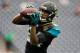 HOUSTON, TX - SEPTEMBER 10: Keelan Cole #84 of the Jacksonville Jaguars catches a pass before the game against the Houston Texans at NRG Stadium on September 10, 2017 in Houston, Texas. (Photo by Tim Warner/Getty Images)
