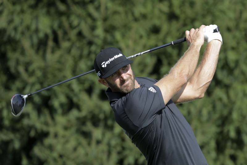 Dustin Johnson is in second place in FedEx Cup points, but he is far behind DeChambeau.