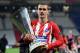 LYON, FRANCE - MAY 16: Antoine Griezmann of Atletico Madrid celebrates with the trophy following the UEFA Europa League Final between Olympique de Marseille and Club Atletico de Madrid at Stade de Lyon on May 16, 2018 in Lyon, France. (Photo by Matthias
