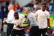 BURNLEY, ENGLAND - SEPTEMBER 02: Manchester United manager Jose Mourinho makes a point to Eric Bailly before he enters the field as a substitute during the Premier League match between Burnley FC and Manchester United at Turf Moor on September 2, 2018 in