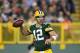 GREEN BAY, WI - SEPTEMBER 09: Aaron Rodgers #12 of the Green Bay Packers drops back to pass during a game against the Chicago Bears at Lambeau Field on September 9, 2018 in Green Bay, Wisconsin. (Photo by Stacy Revere/Getty Images)