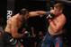 SAO PAULO, BRAZIL - SEPTEMBER 22: (L-R) Antonio Rogerio Nogueira of Brazil punches Sam Alvey in their light heavyweight bout during the UFC Fight Night event at Ibirapuera Gymnasium on September 22, 2018 in Sao Paulo, Brazil. (Photo by Buda Mendes/Zuffa