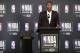 SANTA MONICA, CA - JUNE 25: Jamal Crawford #11 of the Minnesota Timberwolves talks to the media during a press conference after winning the Twyman-Stokes Teammate of the Year Award at the NBA Awards Show on June 25, 2018 at the Barker Hangar in Santa Moni
