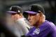 PHOENIX, AZ - SEPTEMBER 23: Manager Bud Black #10 of the Colorado Rockies watches the action during the top of the fourth inning against the Arizona Diamondbacks at Chase Field on September 23, 2018 in Phoenix, Arizona. (Photo by Chris Coduto/Getty Images