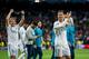 MADRID, SPAIN - MAY 01: Cristiano Ronaldo and Luka Modric of Real Madrid celebrates after the UEFA Champions League Semi Final Second Leg match between Real Madrid and Bayern Muenchen at the Bernabeu on May 1, 2018 in Madrid, Spain. (Photo by Power Sport