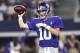 ARLINGTON, TX - SEPTEMBER 16: Eli Manning #10 of the New York Giants at AT&T Stadium on September 16, 2018 in Arlington, Texas. (Photo by Ronald Martinez/Getty Images)