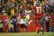 TAMPA, FL - SEPTEMBER 24: Wide receiver Antonio Brown #84 of the Pittsburgh Steelers celebrates his 27 yard touchdown during the second quarter of a game against the Tampa Bay Buccaneers on September 24, 2018 at Raymond James Stadium in Tampa, Florida.
