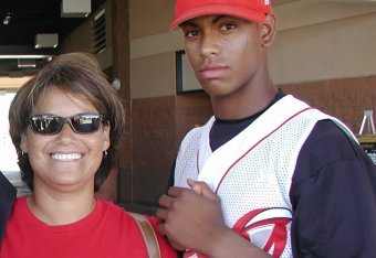 Sonia helped her son, Khris, hone his batting eye by pitching him beans when he was a kid.
