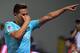 Olympique Marseille's French midfielder Florian Thauvin reacts after scoring a goal during the French L1 football match between Nimes and Marseille at The Costières Stadium in Nimes, southern France on August 19, 2018. (Photo by PASCAL GUYOT / AFP)