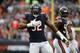 CHICAGO, IL - SEPTEMBER 30: Khalil Mack #52 of the Chicago Bears celebrates after stripping the football in the second quarter against the Tampa Bay Buccaneers at Soldier Field on September 30, 2018 in Chicago, Illinois. (Photo by Jonathan Daniel/Getty
