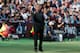 Manchester United's Portuguese manager Jose Mourinho gestures from the touchline during the English Premier League football match between West Ham United and Manchester United at The London Stadium, in east London on September 29, 2018. (Photo by Ian KING