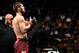 Nurmagomedov pauses for prayer before his UFC 219 fight against Edson Barboza.
