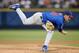 Kerry Wood suffered numbness in his pitching arm when he hit his funny bone while warming up for Game 5 of the National League Division Series. He recovered and pitched the Cubs to the NLCS with eight one-run innings.