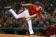 BOSTON, MA - OCTOBER 05: Chris Sale #41 of the Boston Red Sox delivers a pitch during Game One of the American League Division Series against the New York Yankees at Fenway Park on October 5, 2018 in Boston, Massachusetts. (Photo by Tim Bradbury/Getty I