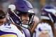 PHILADELPHIA, PA - OCTOBER 07: Quarterback Kirk Cousins #8 of the Minnesota Vikings looks on as they play against the Philadelphia Eagles during the second quarter at Lincoln Financial Field on October 7, 2018 in Philadelphia, Pennsylvania. (Photo by Je