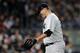 NEW YORK, NEW YORK - OCTOBER 08: Lance Lynn #36 of the New York Yankees reacts after being pulled against the Boston Red Sox during the fourth inning in Game Three of the American League Division Series at Yankee Stadium on October 08, 2018 in the Bronx
