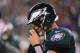 PHILADELPHIA, PA - OCTOBER 07: Carson Wentz #11 of the Philadelphia Eagles heads back onto the field against the Minnesota Vikings during the fourth quarter at Lincoln Financial Field on October 7, 2018 in Philadelphia, Pennsylvania. The Vikings won 23-21