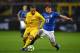 GENOA, ITALY - OCTOBER 10: Nicolo Barella of Italy competes for the ball with Marlos of Ukraine during the International Friendly match between Italy and Ukraine on October 10, 2018 in Genoa, Italy. (Photo by Valerio Pennicino/Getty Images)