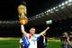 BERLIN, GERMANY - MAY 19: Ante Rebic of Eintracht Frankfurt celebrates with the trophy after winning the DFB Cup final between Bayern Muenchen and Eintracht Frankfurt at Olympiastadion on May 19, 2018 in Berlin, Germany. (Photo by TF-Images/Getty Images)