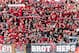 (L-R) supporters of Bayer 04 Leverkusen DFL REGULATIONS PROHIBIT ANY USE OF PHOTOGRAPHS AS IMAGE SEQUENCES AND/OR QUASI-VIDEO during the Bundesliga match between Bayer 04 Leverkusen and VFL Wolfsburg at the BayArena, on September 01, 2018 in Leverkusen,