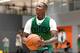BOSTON, MA - OCTOBER 4: Terry Rozier #12 of the Boston Celtics warms up during a Boston Celtics Open Practice on October 4, 2018 at The Auerbach Center in Boston, Massachusetts. NOTE TO USER: User expressly acknowledges and agrees that, by downloading and