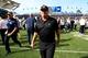 CARSON, CA - OCTOBER 07: Head coach Jon Gruden of the Oakland Raiders walks off the field after a game against the Los Angeles Chargers at StubHub Center on October 7, 2018 in Carson, California. THe Los Angeles Chargers defeated the Oakland Raiders 26