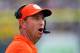 ATLANTA, GA - SEPTEMBER 22: Head Coach Dabo Swinney of the Clemson Tigers calls a play against the Georgia Tech Yellow Jackets on September 22, 2018 in Atlanta, Georgia. (Photo by Scott Cunningham/Getty Images)