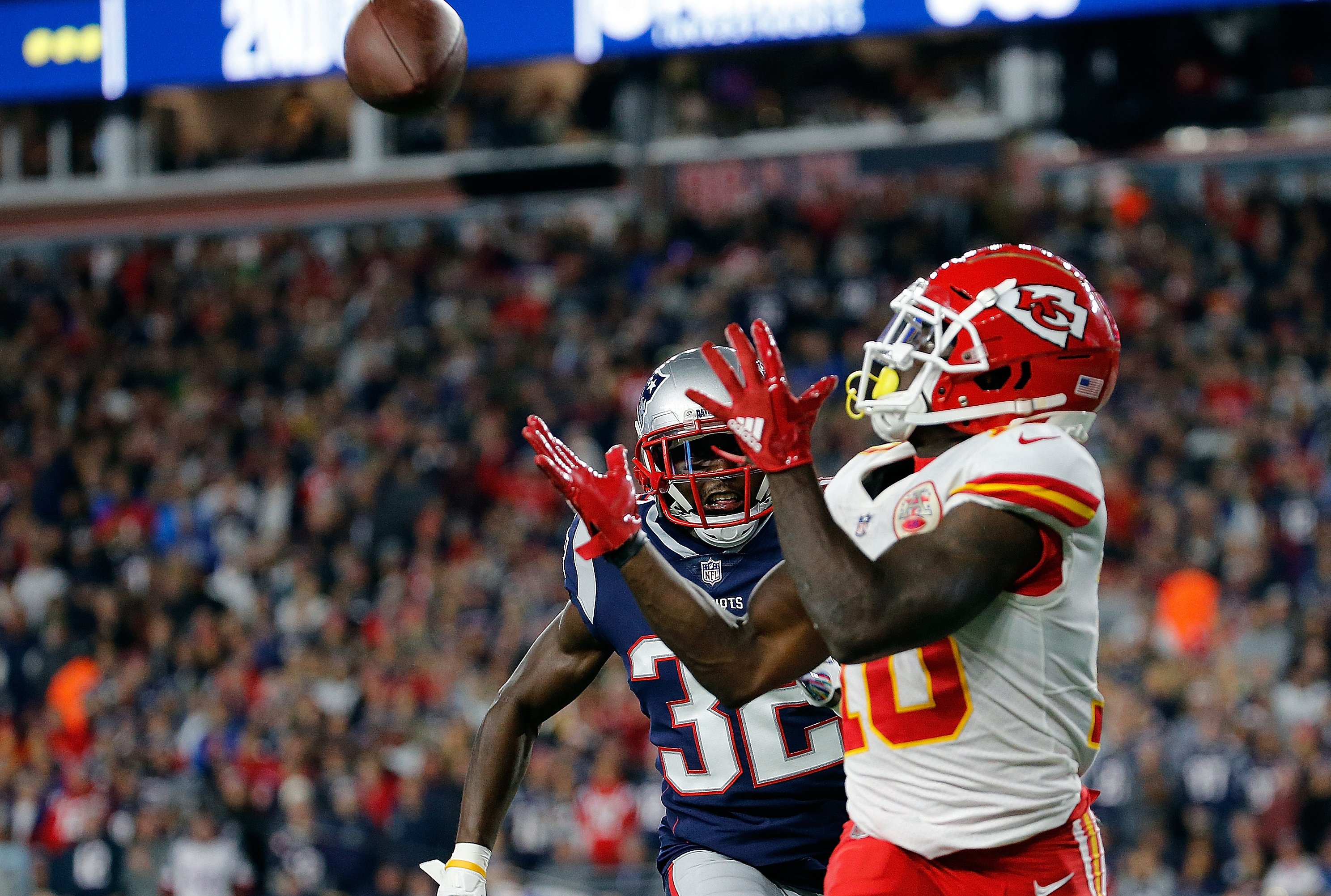 Kansas City Chiefs' Tyreek Hill is working to outrun past