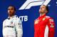 SOCHI, RUSSIA - SEPTEMBER 30: Race winner Lewis Hamilton of Great Britain and Mercedes GP (L) looks on, as third placed Sebastian Vettel of Germany and Ferrari (R) looks dejected on the podium during the Formula One Grand Prix of Russia at Sochi Autodrom