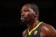 NEW YORK, NY - FEBRUARY 26: Kevin Durant #35 of the Golden State Warriors looks on during the game against the New York Knicks on February 26, 2018 at Madison Square Garden in New York City, New York. NOTE TO USER: User expressly acknowledges and agrees