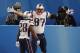 MINNEAPOLIS, MN - FEBRUARY 04: Rob Gronkowski #87 of the New England Patriots celebrates his four yard touchdown catch with teammates James White #28 during the third quarter against the Philadelphia Eagles in Super Bowl LII at U.S. Bank Stadium on Febru