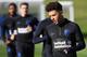 England's midfielder Jadon Sancho (R) attends an open training session at St George's Park in Burton-on-Trent, central England on October 9, 2018 ahead of their UEFA Nations League match against Croatia on October 12. (Photo by Paul ELLIS / AFP) / NOT FOR