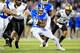 LEXINGTON, KY - OCTOBER 20: Benny Snell Jr #26 of the Kentucky Wildcats runs with the ball against the Vanderbilt Commodores at Commonwealth Stadium on October 20, 2018 in Lexington, Kentucky. (Photo by Andy Lyons/Getty Images)