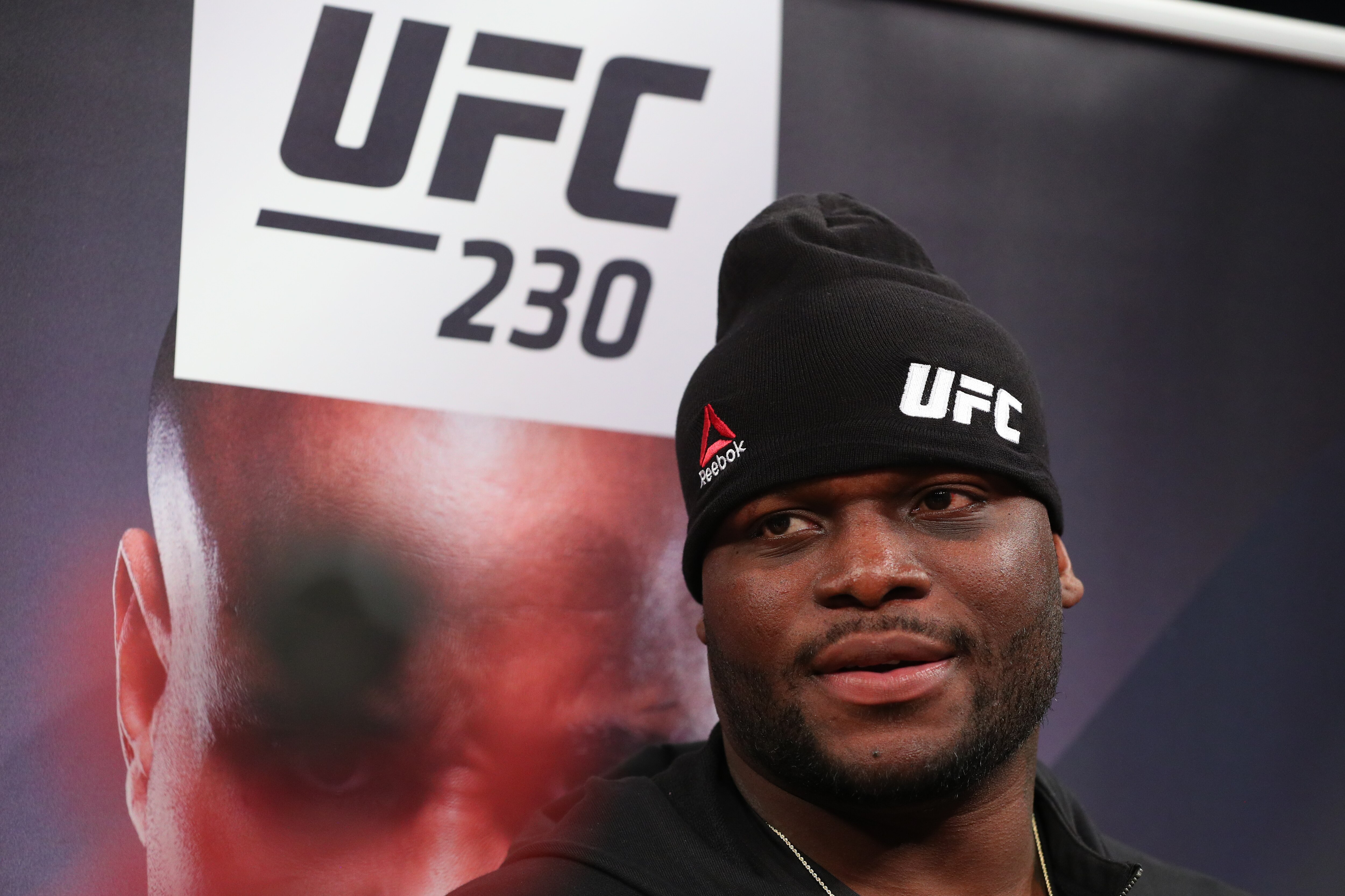 Lewis at a UFC 230 media appearance.