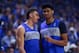 LEXINGTON, KY - OCTOBER 12: Reid Travis #22 and Nick Richards #4 of the Kentucky Wildcats look on during Big Blue Madness at Rupp Arena on October 12, 2018 in Lexington, Kentucky. (Photo by Michael Reaves/Getty Images)