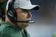 DETROIT, MI - OCTOBER 07: Green Bay Packers head football coach Mike McCarthy watches the actions during the fourth quarter of the game against the Detroit Lions at Ford Field on October 7, 2018 in Detroit, Michigan. The Lions defeated the Packers 31-23.