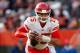 CLEVELAND, OH - NOVEMBER 4: Patrick Mahomes #15 of the Kansas City Chiefs runs with the ball during the game against the Cleveland Browns at FirstEnergy Stadium on November 4, 2018 in Cleveland, Ohio. (Photo by Kirk Irwin/Getty Images)
