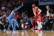 OKLAHOMA CITY, OK - NOVEMBER 8: Carmelo Anthony #7 of the Houston Rockets passes the ball during the game against the Oklahoma City Thunder on November 8, 2018 at Chesapeake Energy Arena in Oklahoma City, Oklahoma. NOTE TO USER: User expressly acknowledge
