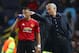 MANCHESTER, ENGLAND - OCTOBER 02: Jose Mourinho, Manager of Manchester United gives Alexis Sanchez of Manchester United instructions during the Group H match of the UEFA Champions League between Manchester United and Valencia at Old Trafford on October 2