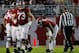TUSCALOOSA, AL - NOVEMBER 10: Tua Tagovailoa #13 of the Alabama Crimson Tide reacts after being sacked in the third quarter against the Mississippi State Bulldogs at Bryant-Denny Stadium on November 10, 2018 in Tuscaloosa, Alabama. (Photo by Kevin C. Co