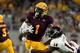 TEMPE, AZ - SEPTEMBER 01: Wide receiver N'Keal Harry #1 of the Arizona State Sun Devils breaks the tackle by safety C.J. Levine #14 of the UTSA Roadrunners to score a 58 yard touchdown in the first half at Sun Devil Stadium on September 1, 2018 in Tempe,