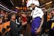 LOS ANGELES, CA - NOVEMBER 23: LeBron James #23 of the Los Angeles Lakers is seen shaking hands with his sons Bryce Maximus James and LeBron James Jr. after winning the game against the Utah Jazz on November 23, 2018 at STAPLES Center in Los Angeles, Cali