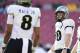 TAMPA, FL - Nov. 23: McKenzie Milton's No. 10 practice with Darriel Mack Jr. No. 8 UCF Knights before a match against the South Florida Bulls at Raymond James Stadium on November 23, 2018 in Tampa, Florida. (Photo by Julio Aguilar / Getty Images)